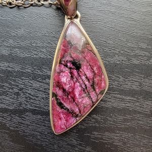Eudialyte Pendant with Silver Chain